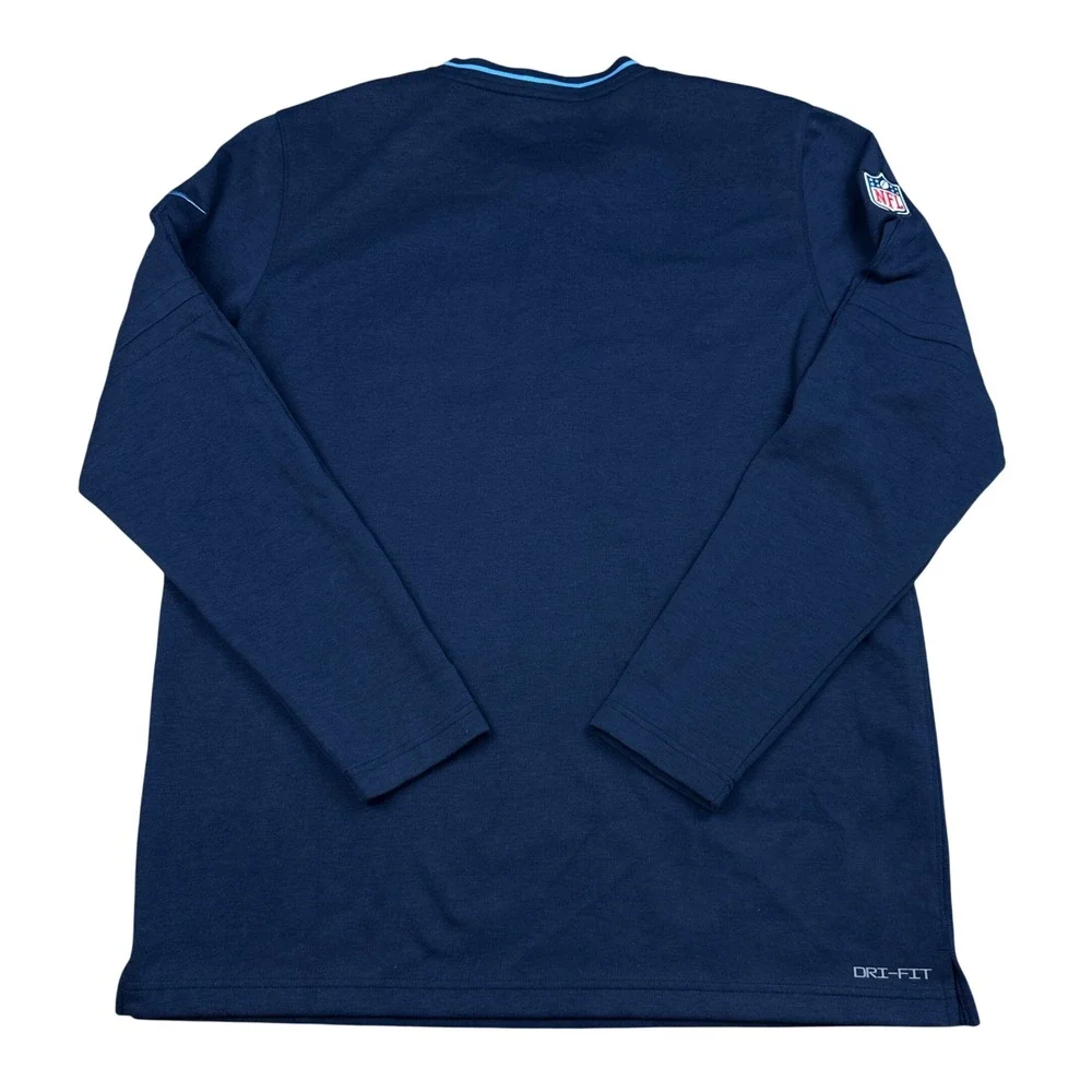 Nike Tennessee Titans NFL Staff Issued Dri-FIT Quarter Zip Pullover Navy Large